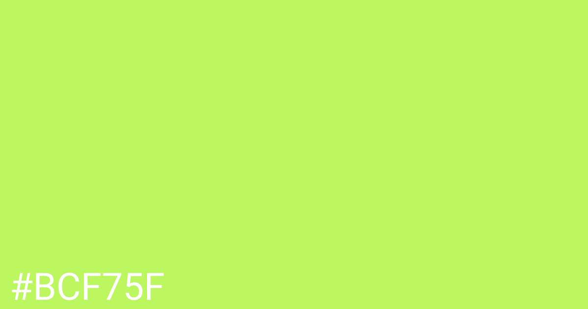 Hex color #bcf75f graphic
