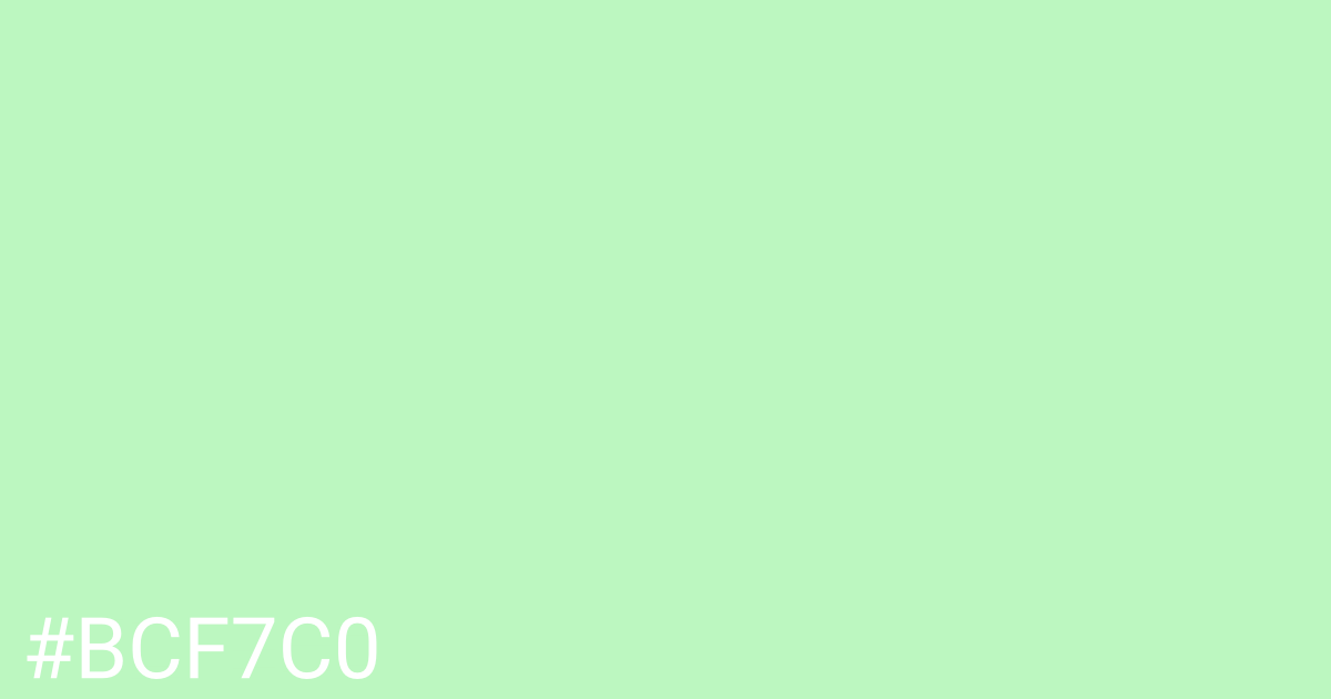 Hex color #bcf7c0 graphic