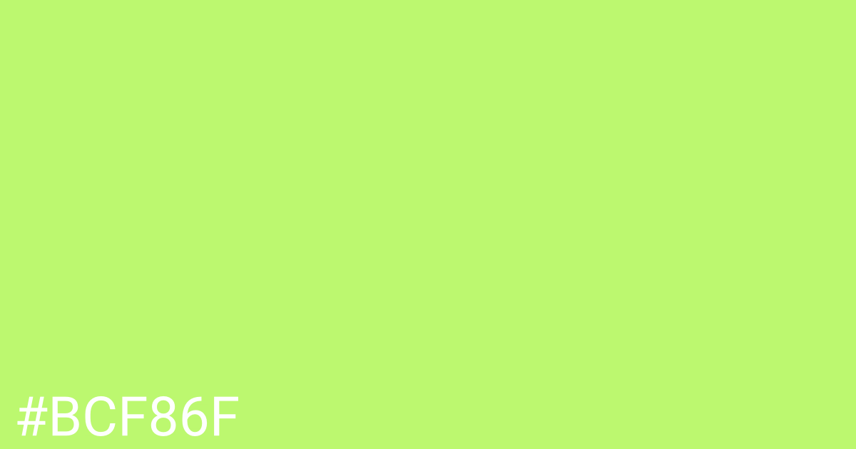 Hex color #bcf86f graphic