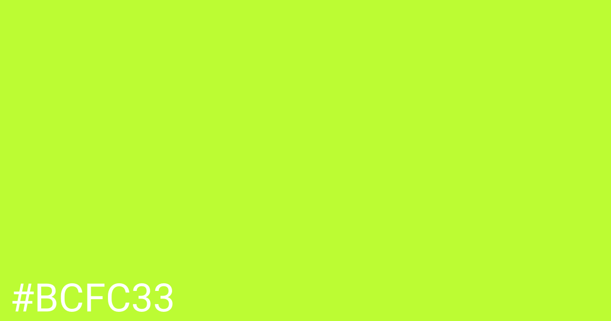 Hex color #bcfc33 graphic