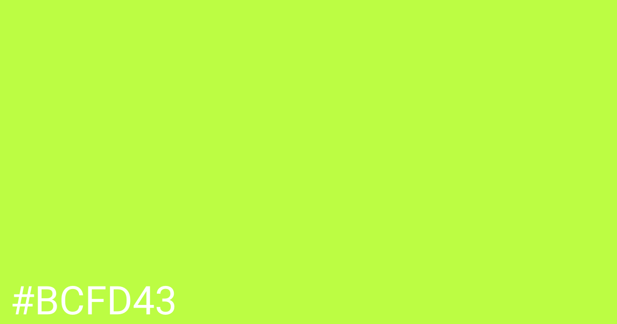 Hex color #bcfd43 graphic