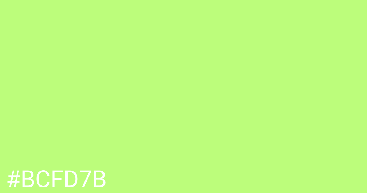 Hex color #bcfd7b graphic