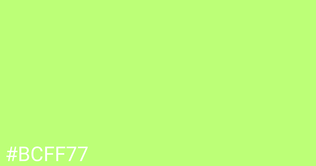 Hex color #bcff77 graphic