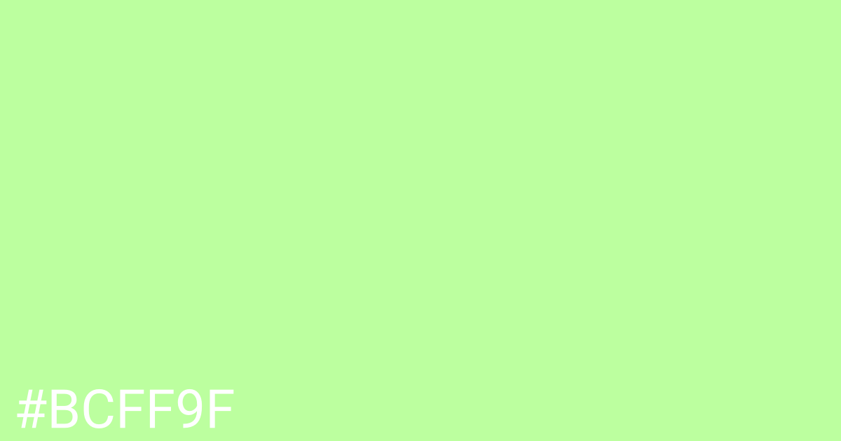 Hex color #bcff9f graphic