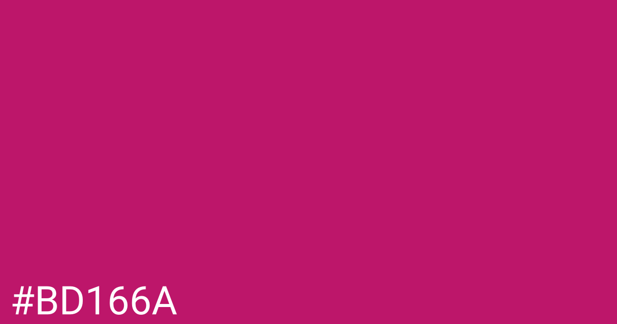 Hex color #bd166a graphic