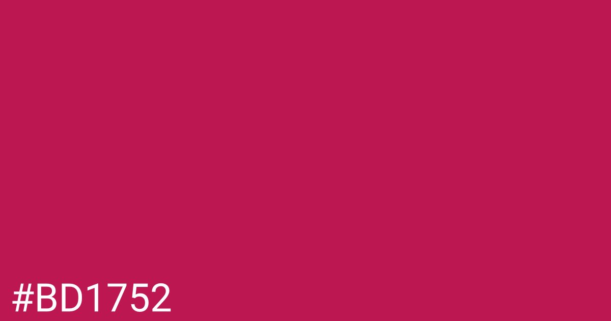 Hex color #bd1752 graphic