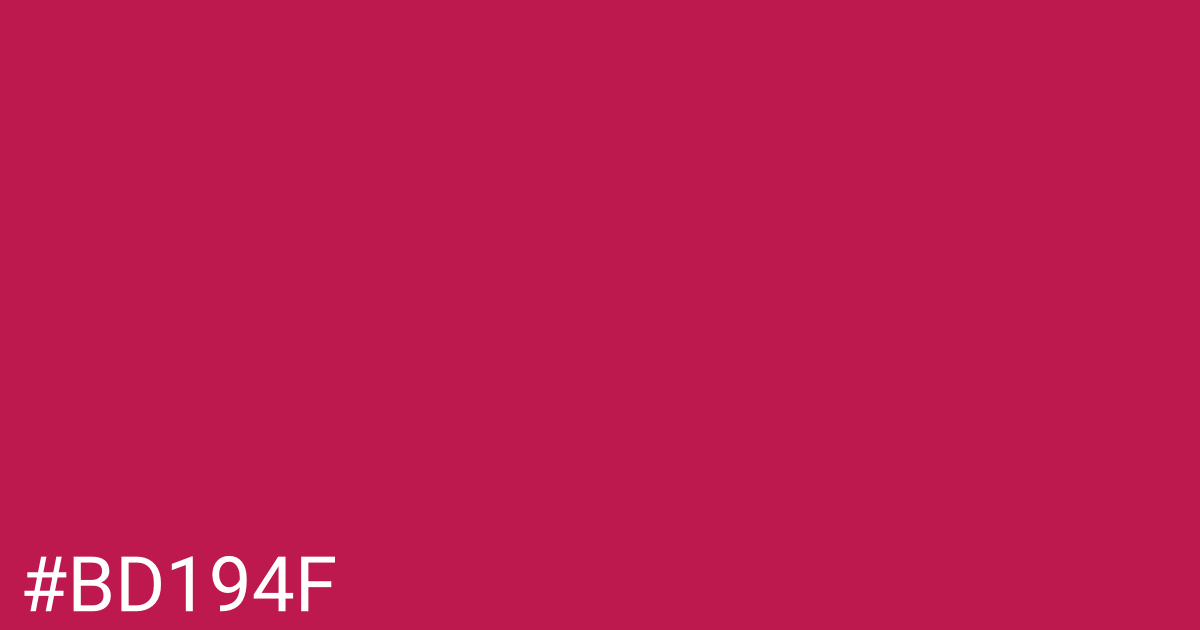 Hex color #bd194f graphic