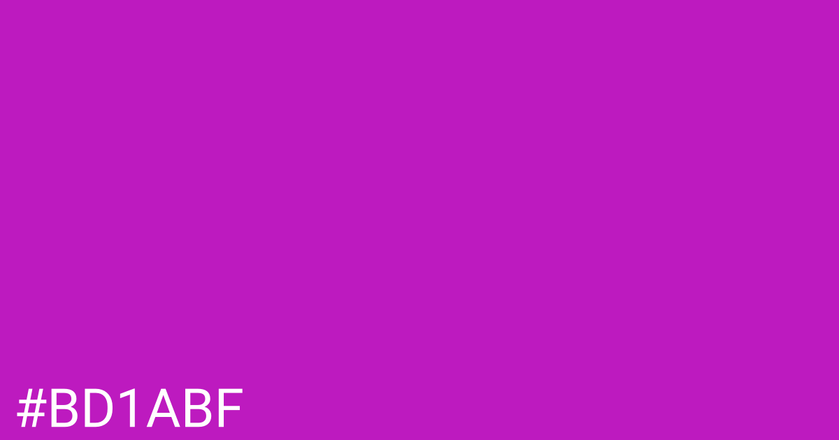 Hex color #bd1abf graphic