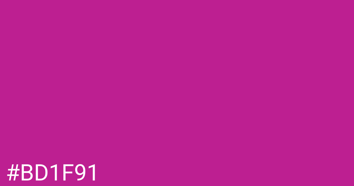 Hex color #bd1f91 graphic