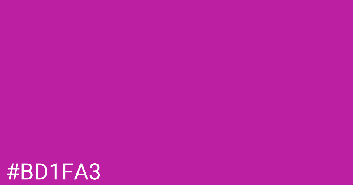 Hex color #bd1fa3 graphic