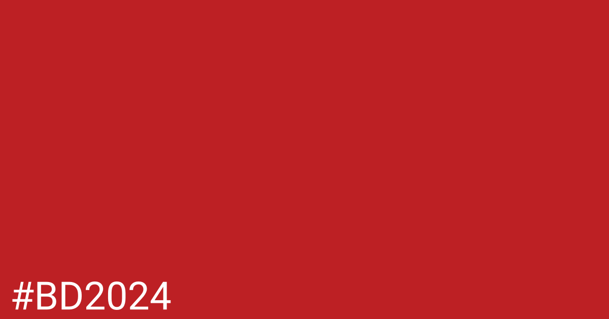 Hex color #bd2024 graphic