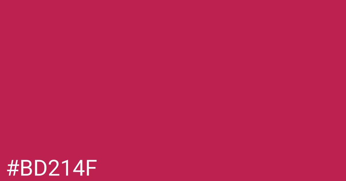 Hex color #bd214f graphic