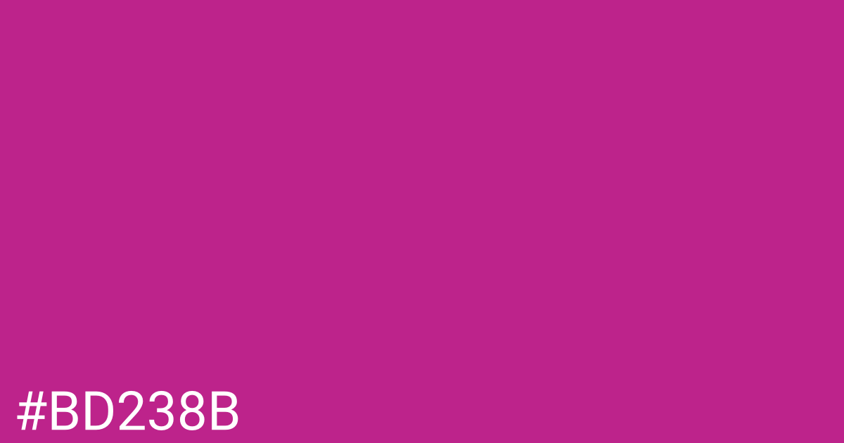 Hex color #bd238b graphic
