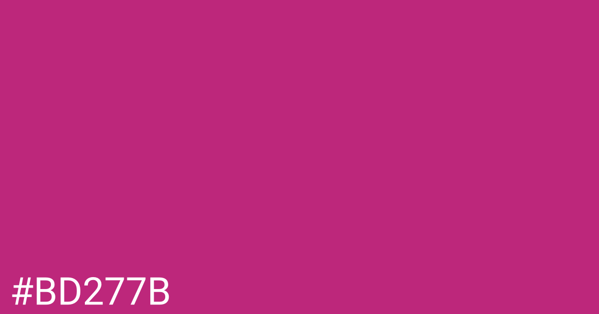 Hex color #bd277b graphic
