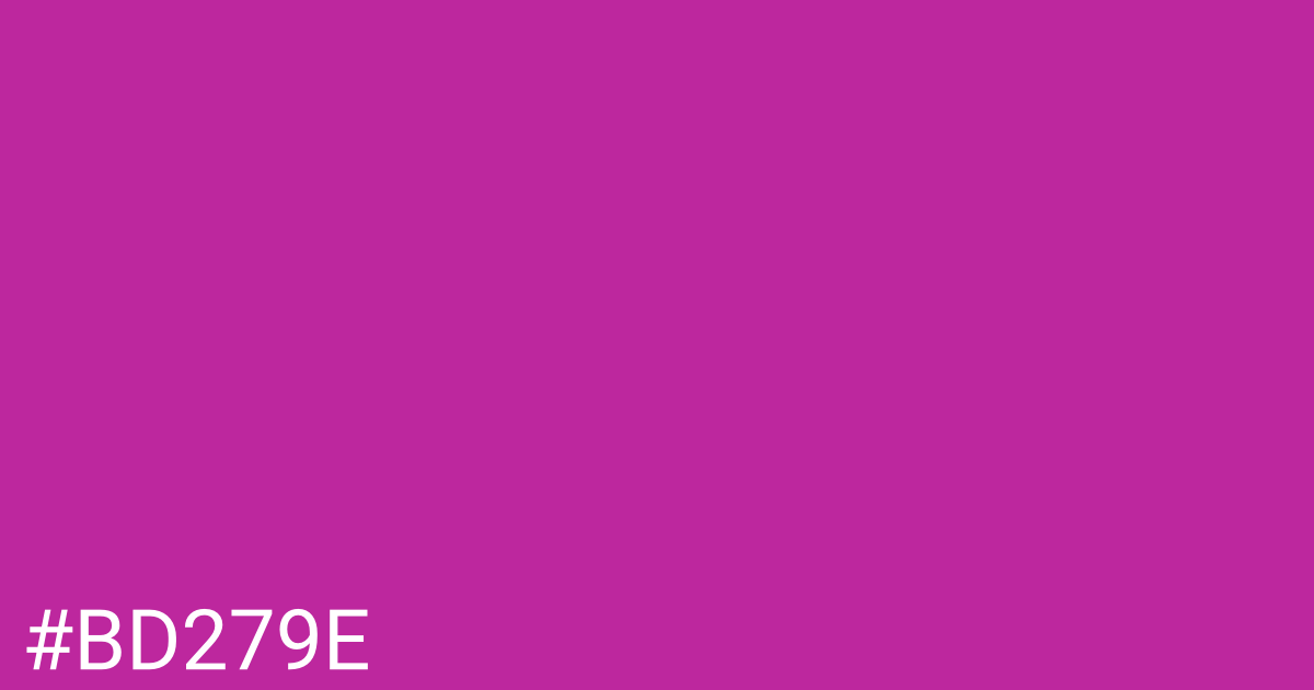 Hex color #bd279e graphic