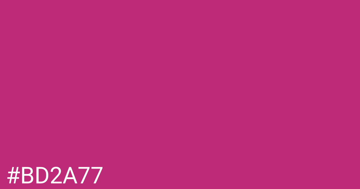 Hex color #bd2a77 graphic