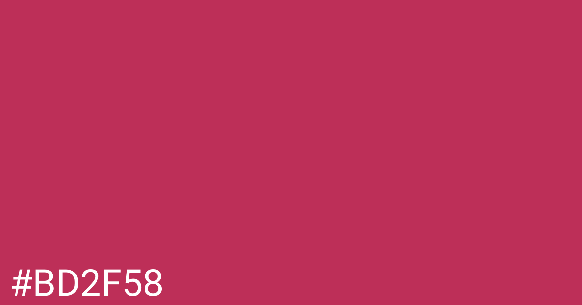Hex color #bd2f58 graphic