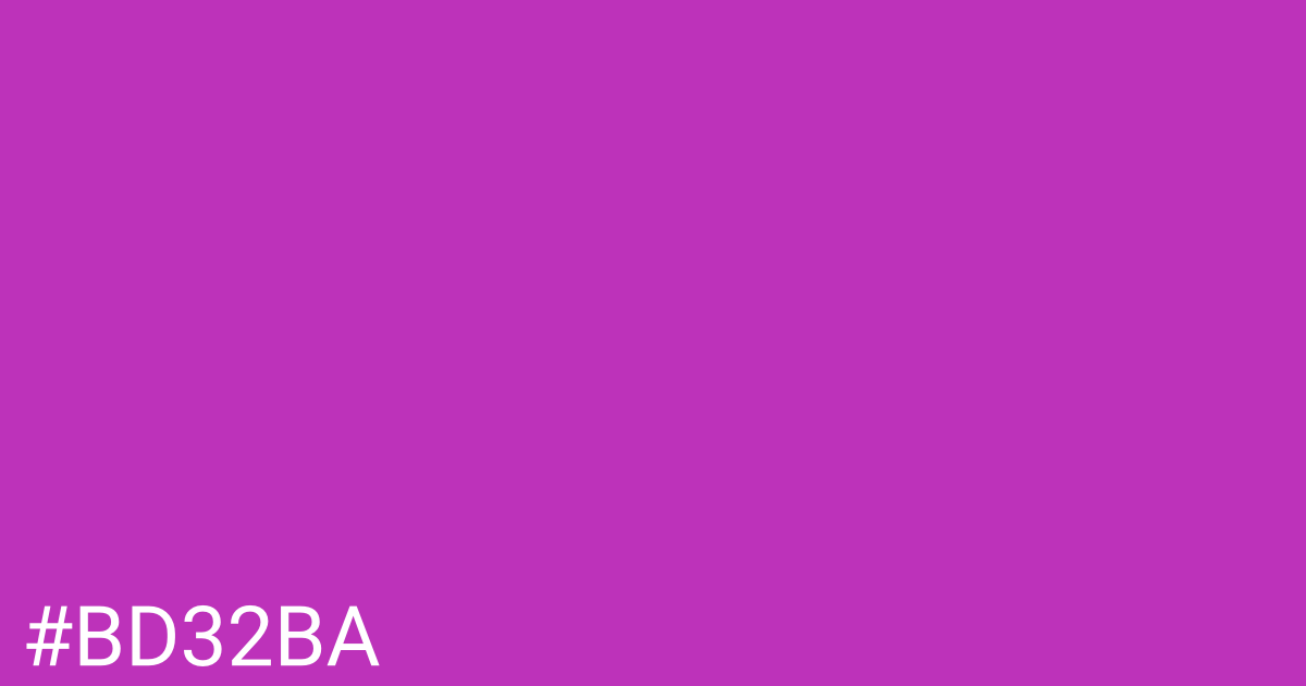 Hex color #bd32ba graphic