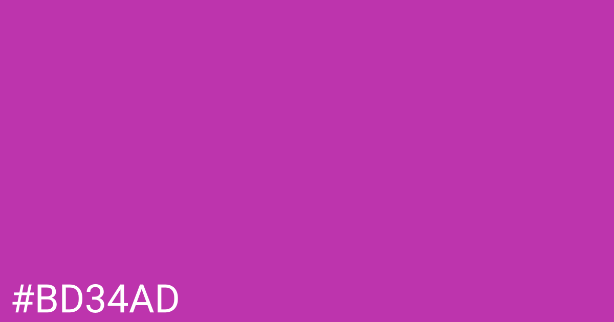 Hex color #bd34ad graphic