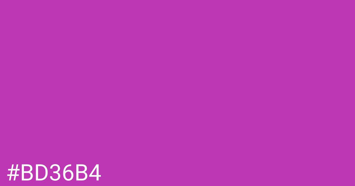 Hex color #bd36b4 graphic