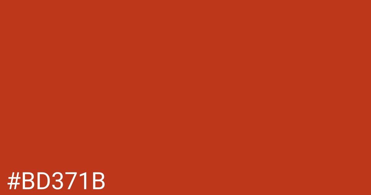 Hex color #bd371b graphic