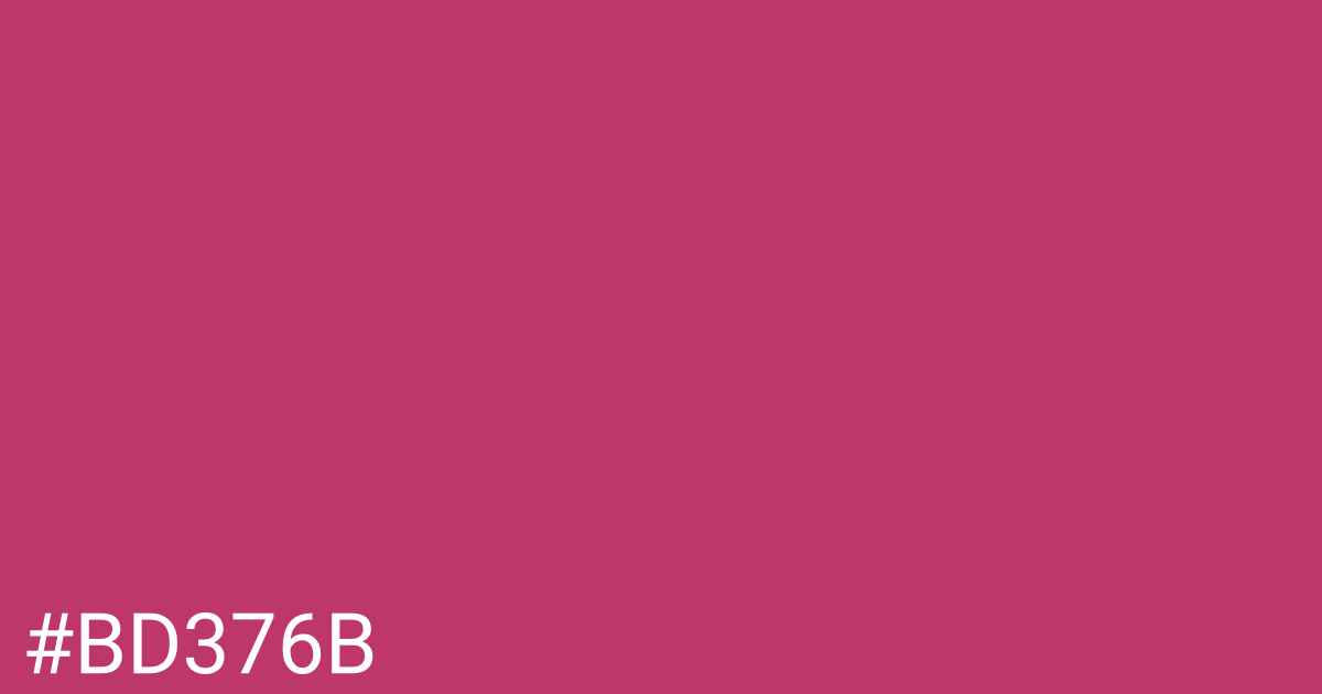 Hex color #bd376b graphic
