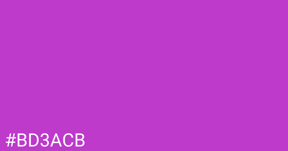 Hex color #bd3acb graphic