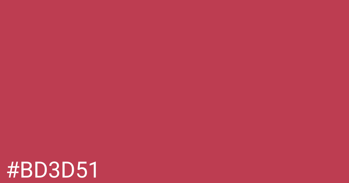 Hex color #bd3d51 graphic