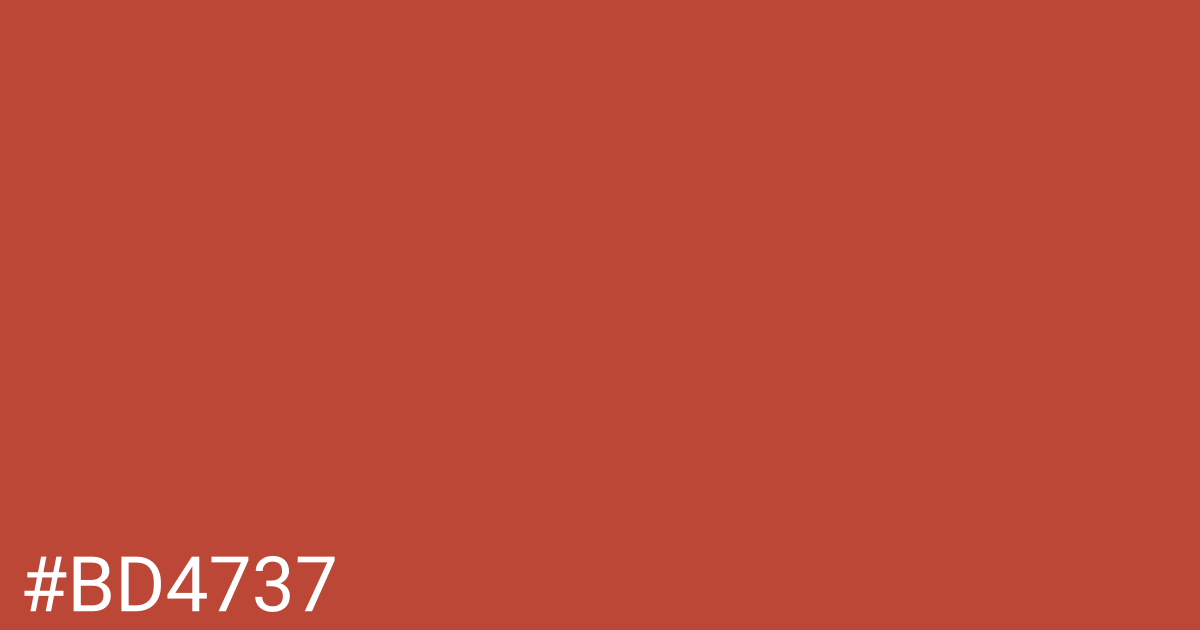 Hex color #bd4737 graphic