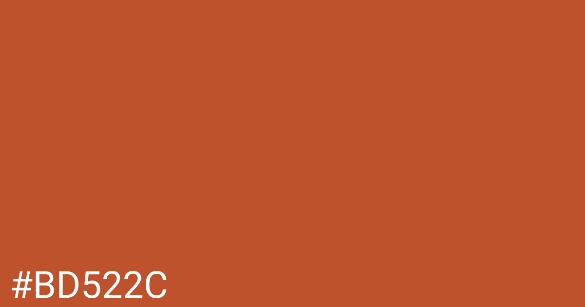 Hex color #bd522c graphic