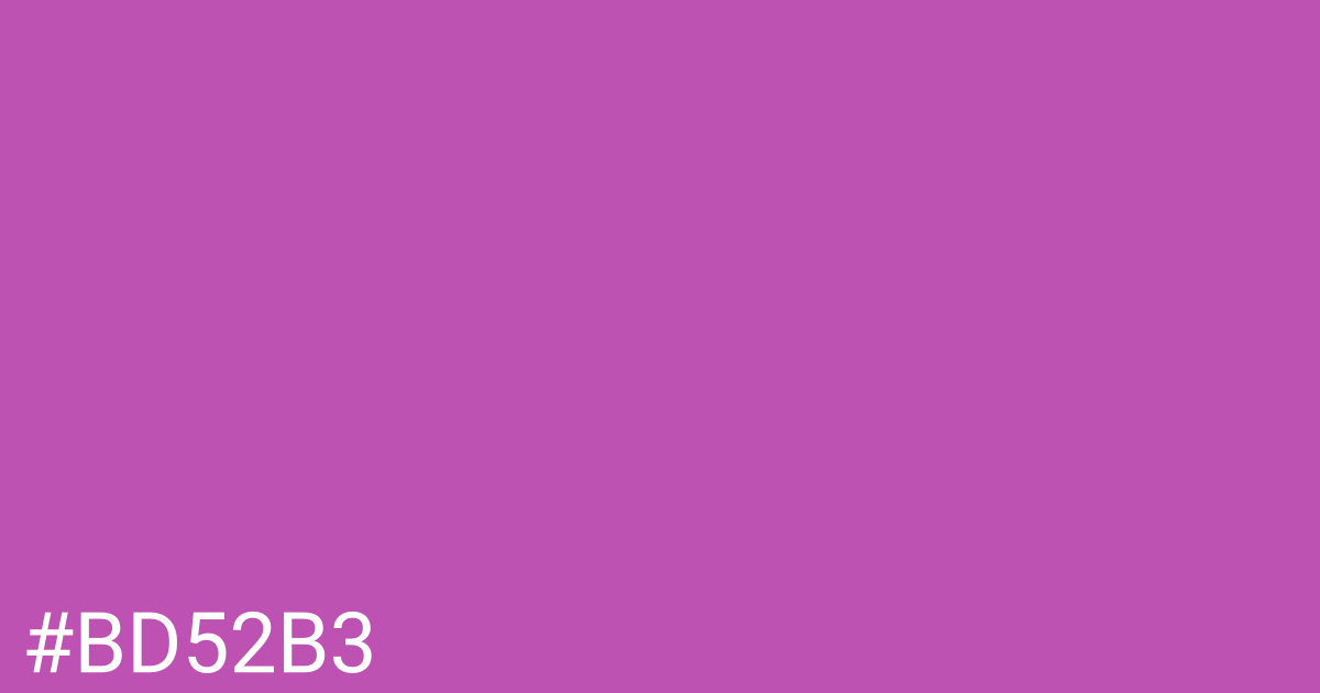 Hex color #bd52b3 graphic