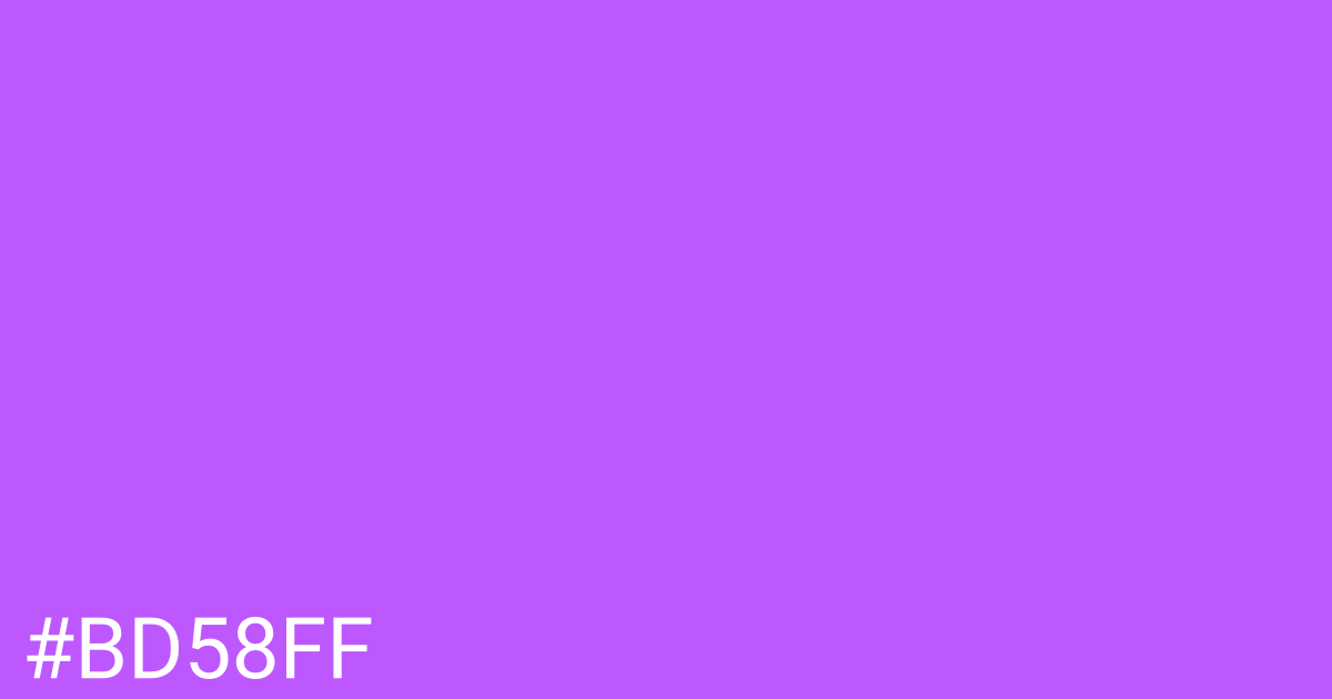 Hex color #bd58ff graphic