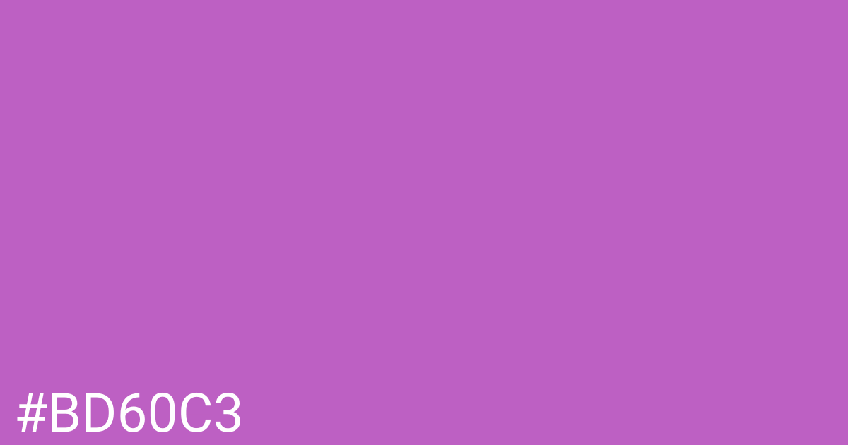 Hex color #bd60c3 graphic