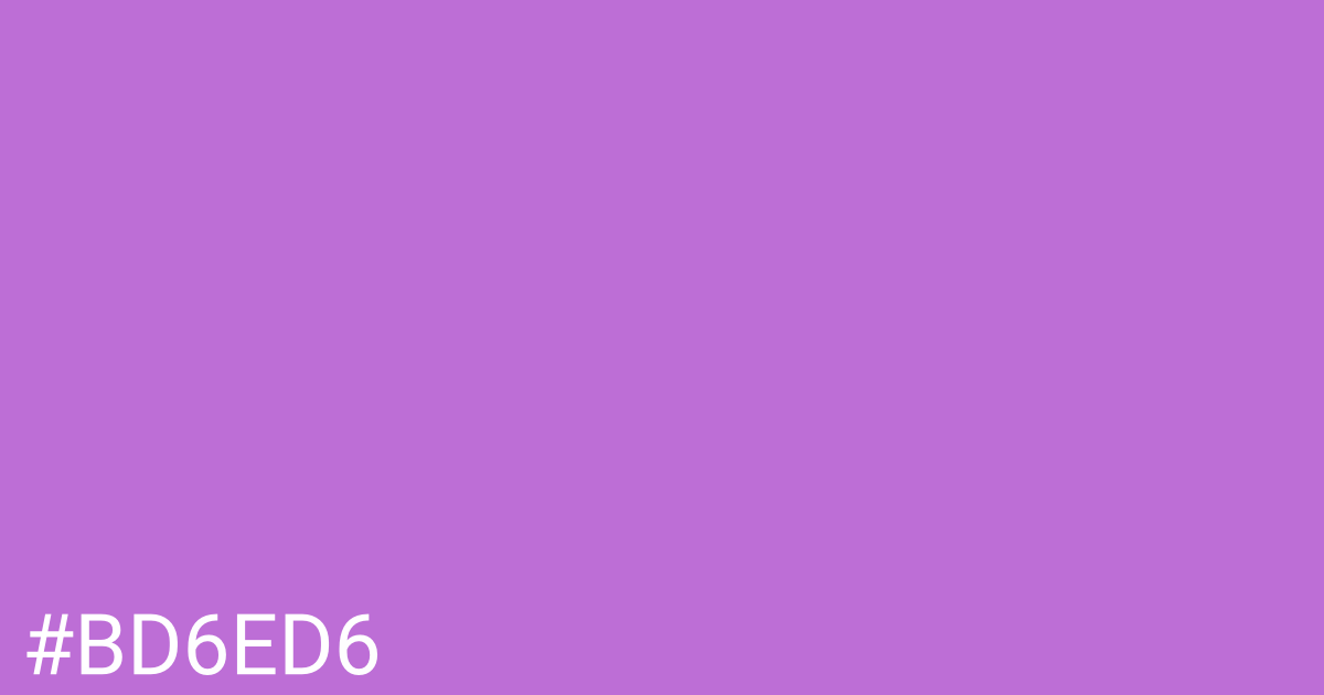 Hex color #bd6ed6 graphic