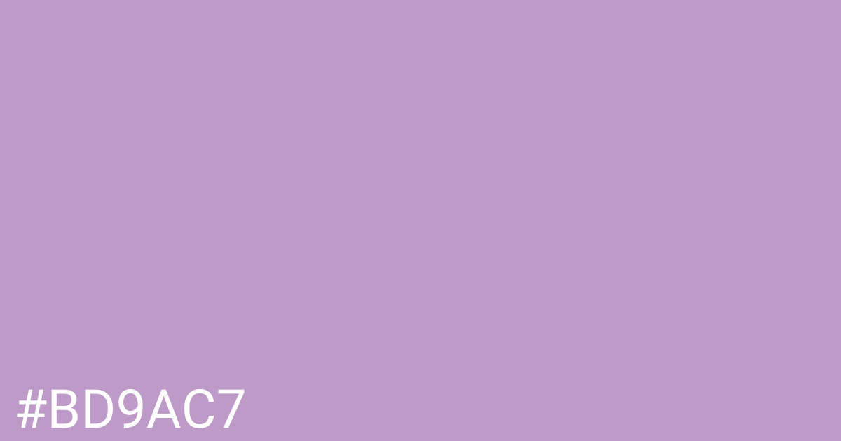 Hex color #bd9ac7 graphic