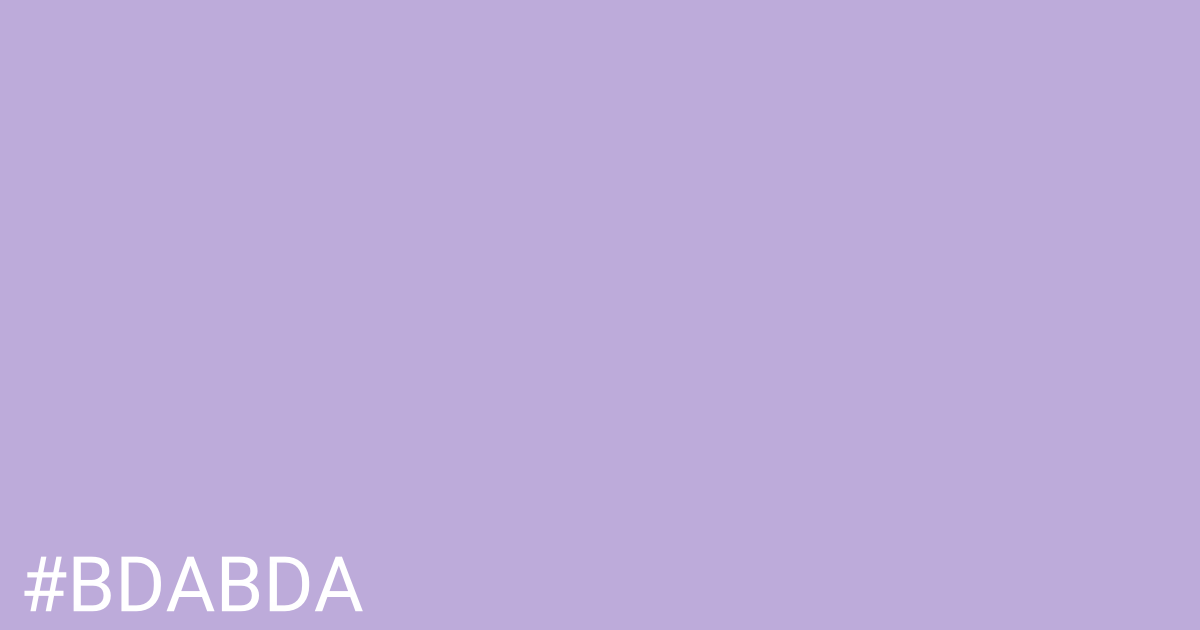 Hex color #bdabda graphic