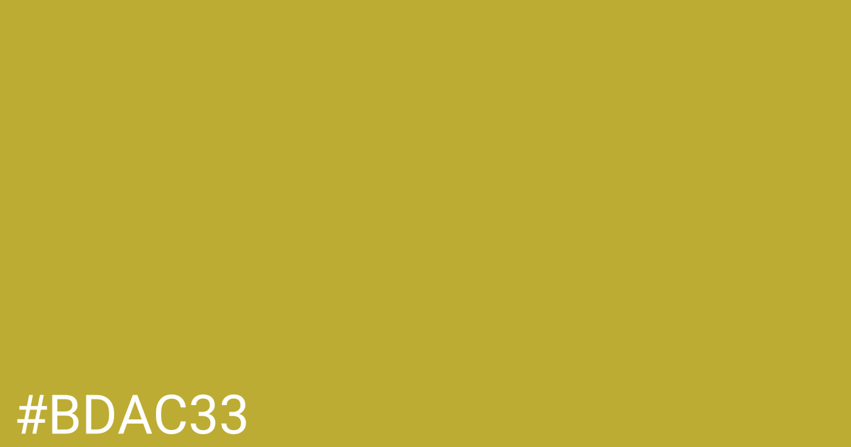 Hex color #bdac33 graphic