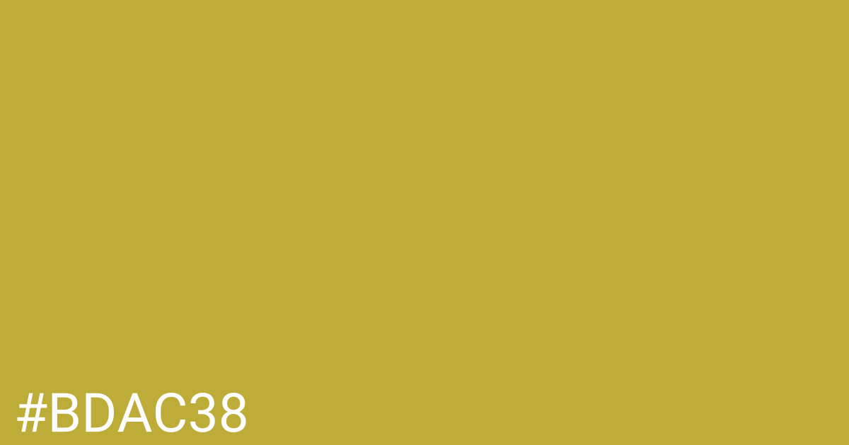 Hex color #bdac38 graphic