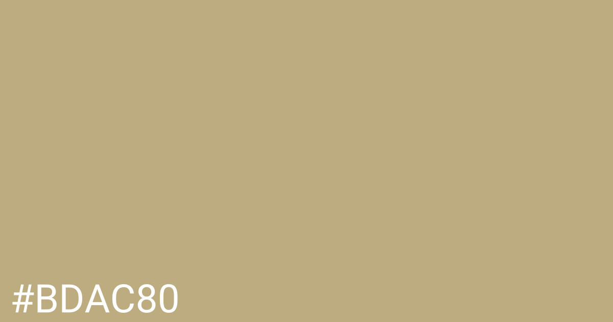 Hex color #bdac80 graphic