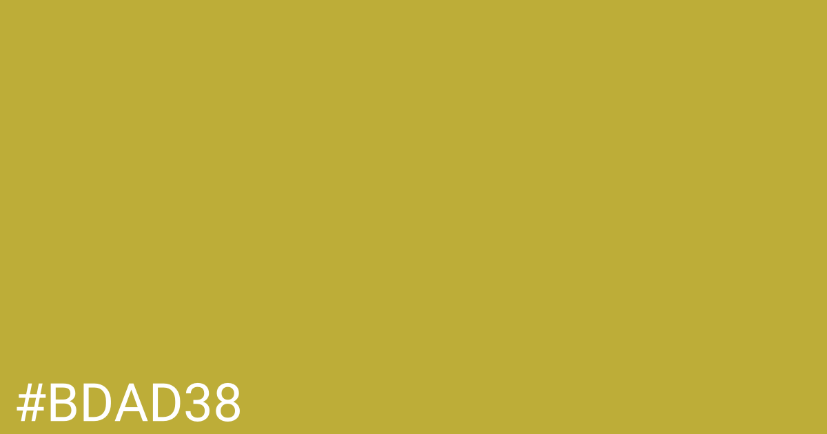 Hex color #bdad38 graphic