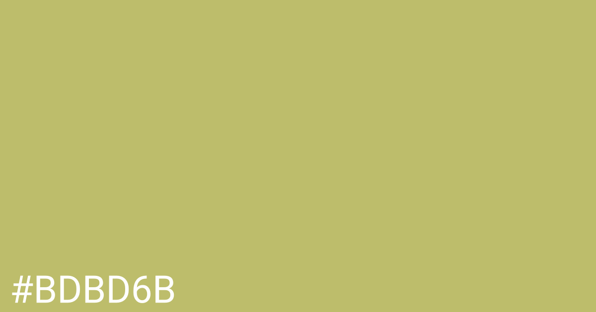 Hex color #bdbd6b graphic