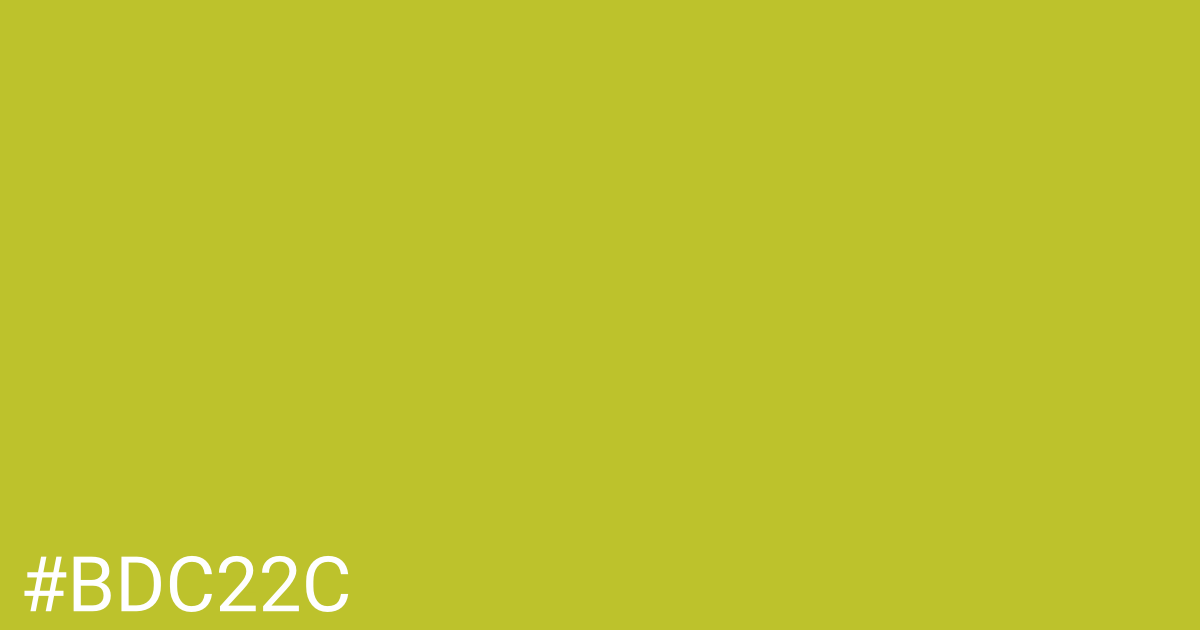 Hex color #bdc22c graphic