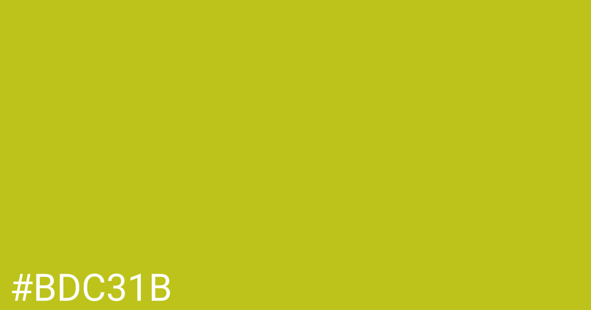 Hex color #bdc31b graphic