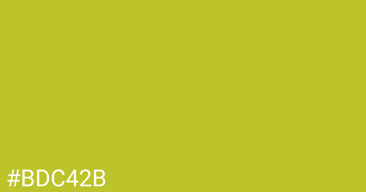 Hex color #bdc42b graphic