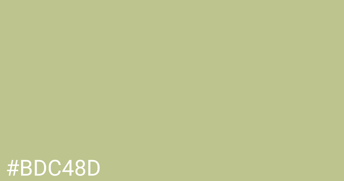 Hex color #bdc48d graphic