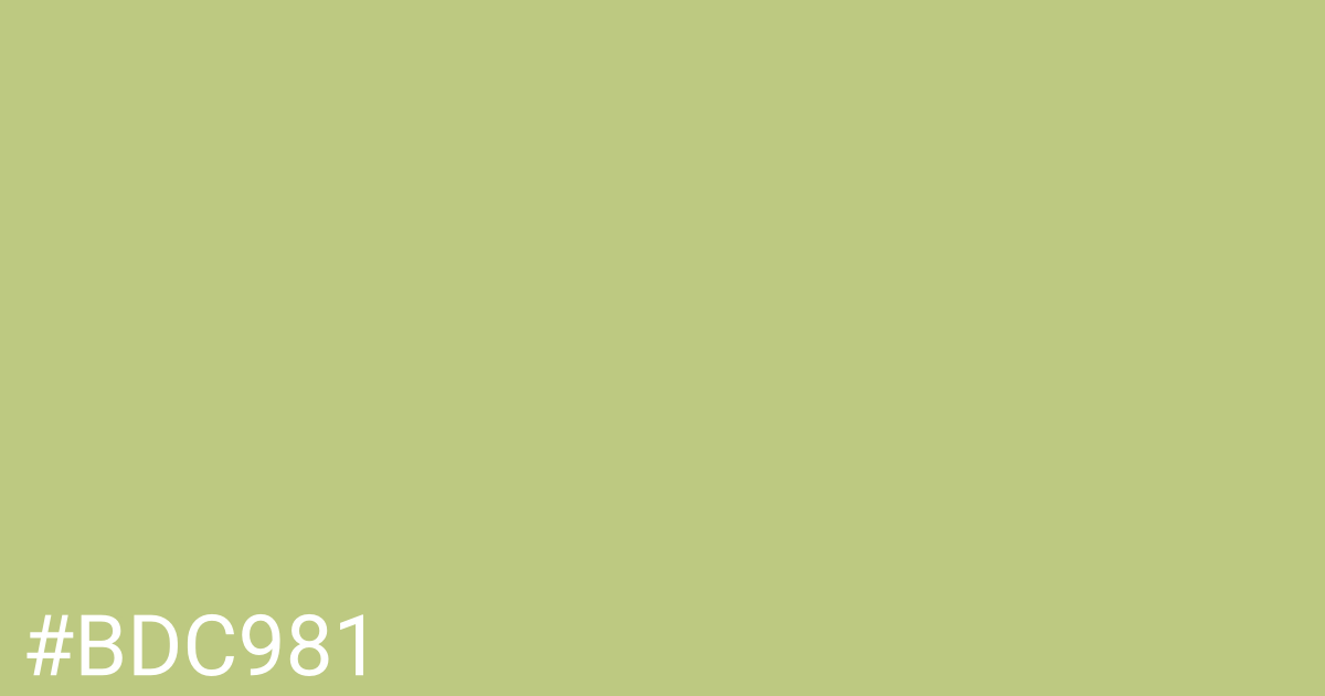 Hex color #bdc981 graphic