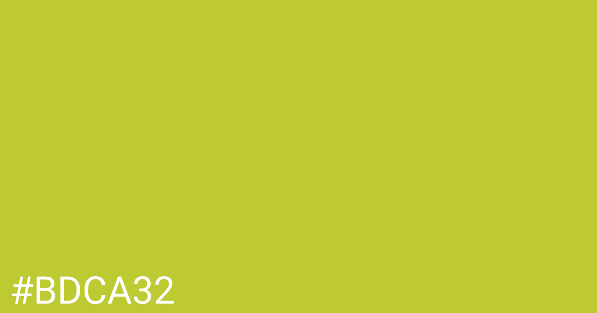 Hex color #bdca32 graphic