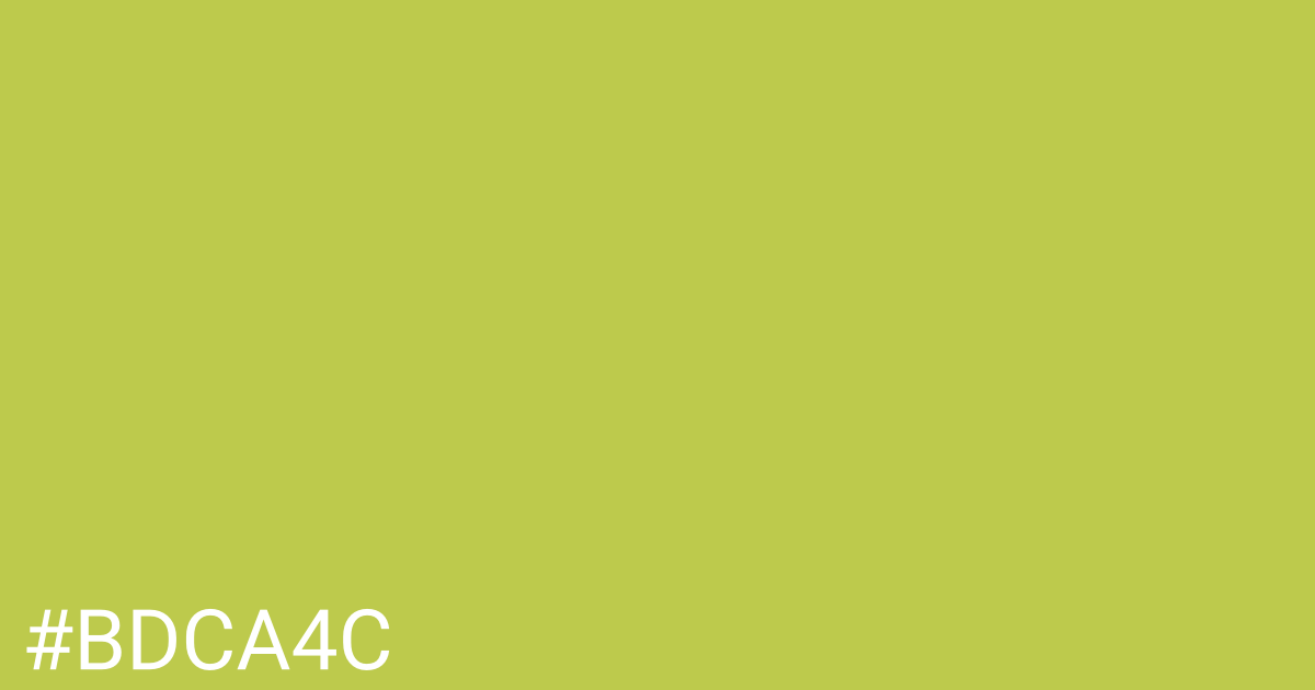 Hex color #bdca4c graphic