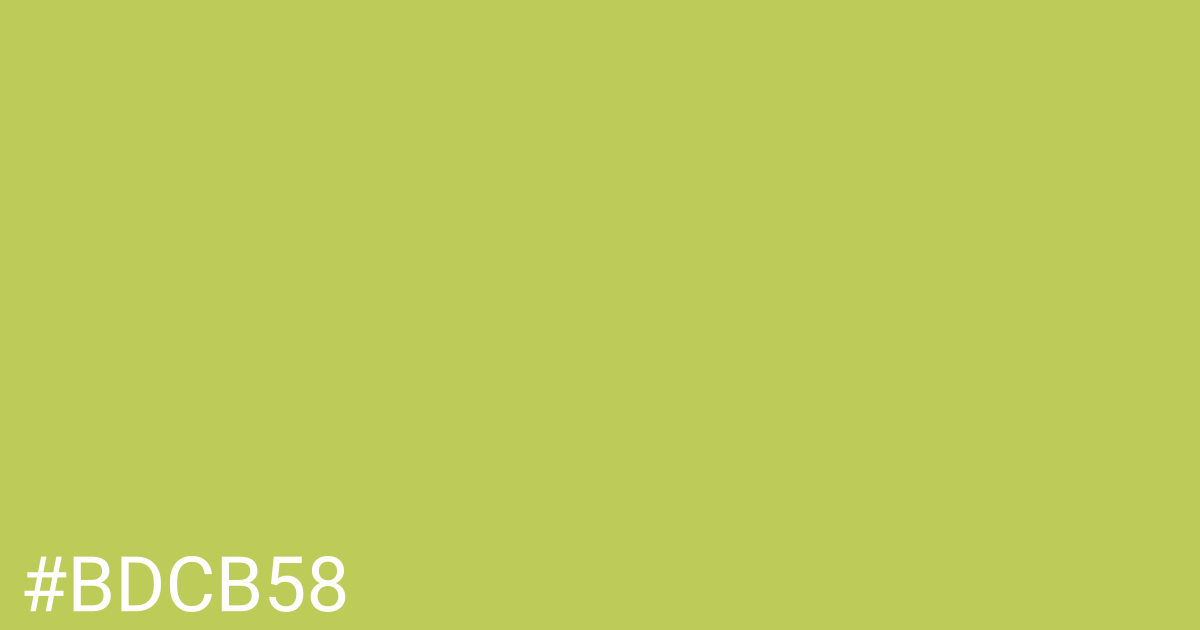 Hex color #bdcb58 graphic