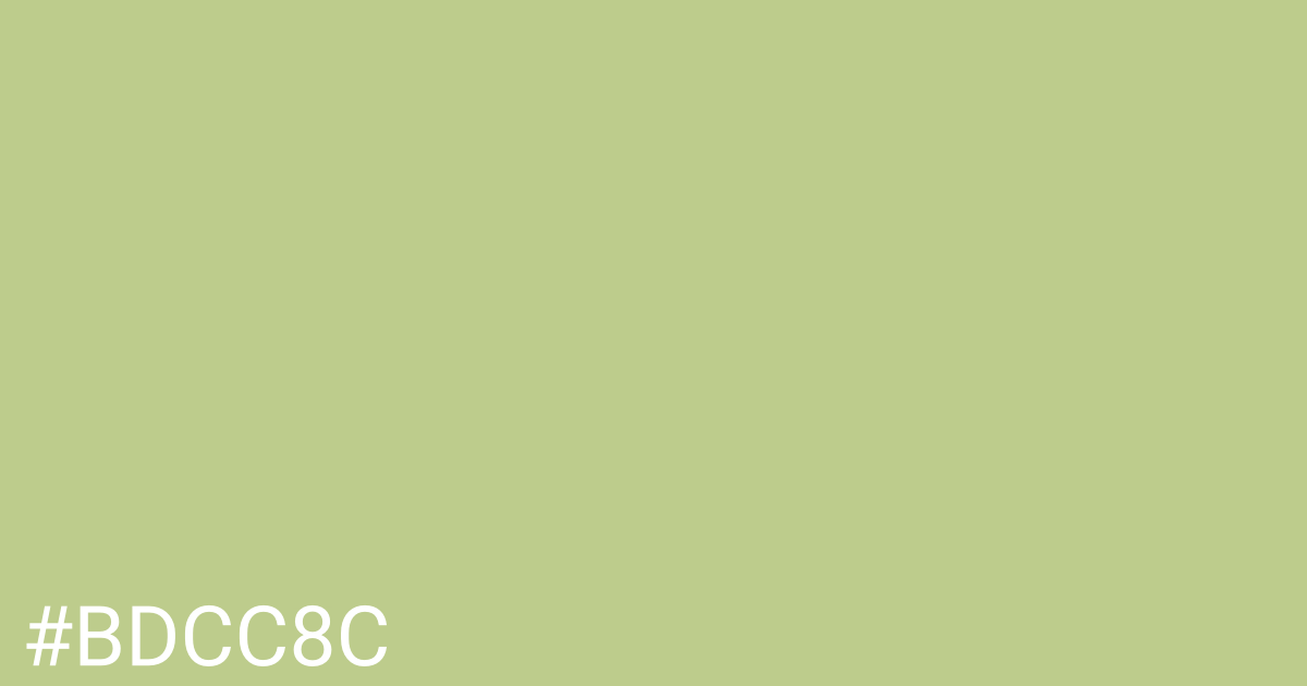 Hex color #bdcc8c graphic